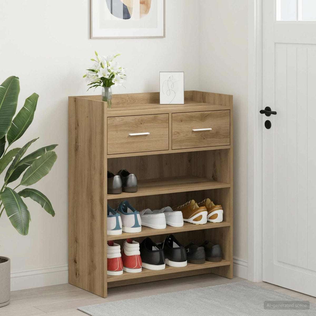 Sko skab 73,5 x 36 x 92 cm Konstrueret træ Artisan-eg