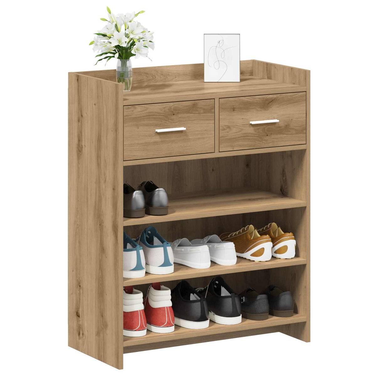 Sko skab 73,5 x 36 x 92 cm Konstrueret træ Artisan-eg
