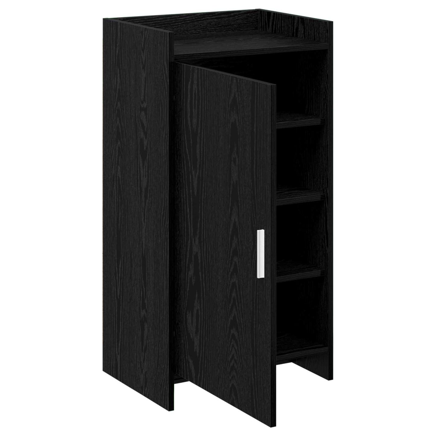 Sko skab med opbevaring Sort eg 48 x 36 x 92 cm Konstrueret træ