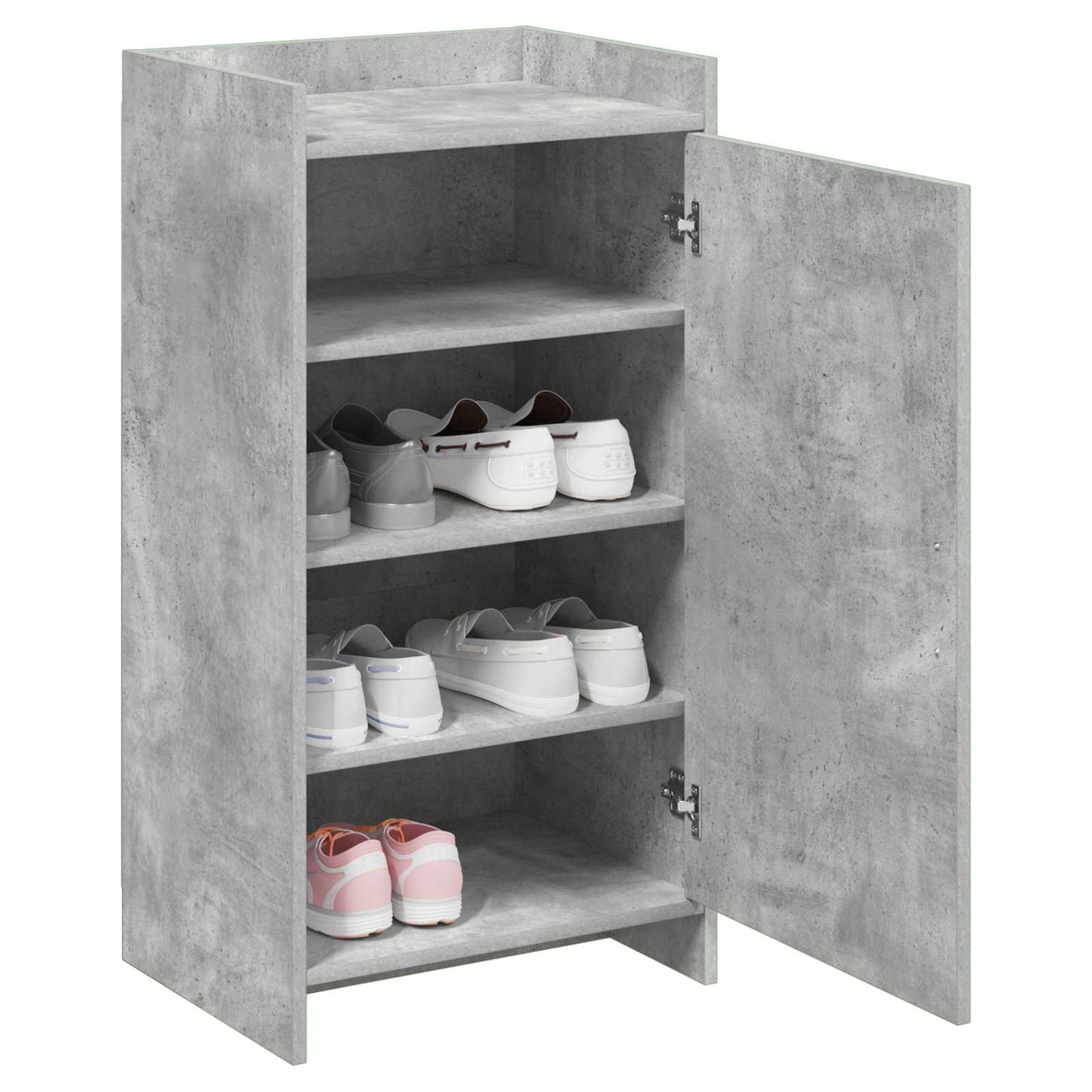 Sko skab med dør Betongrå 48 x 36 x 92 cm Konstrueret træ