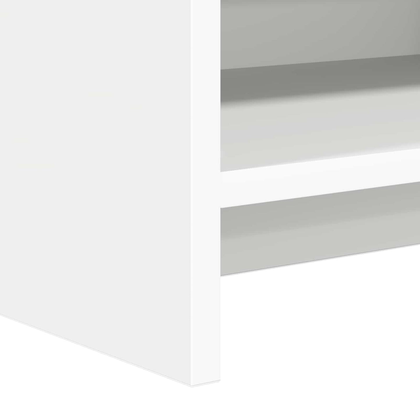 Sko skab med opbevaring Hvid 48 x 36 x 92 cm Konstrueret træ