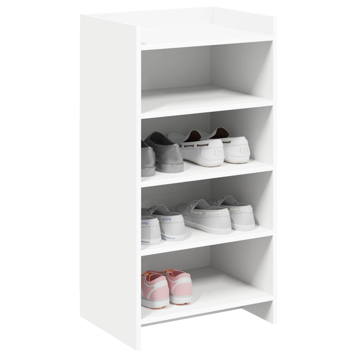 Sko skab med opbevaring Hvid 48 x 36 x 92 cm Konstrueret træ