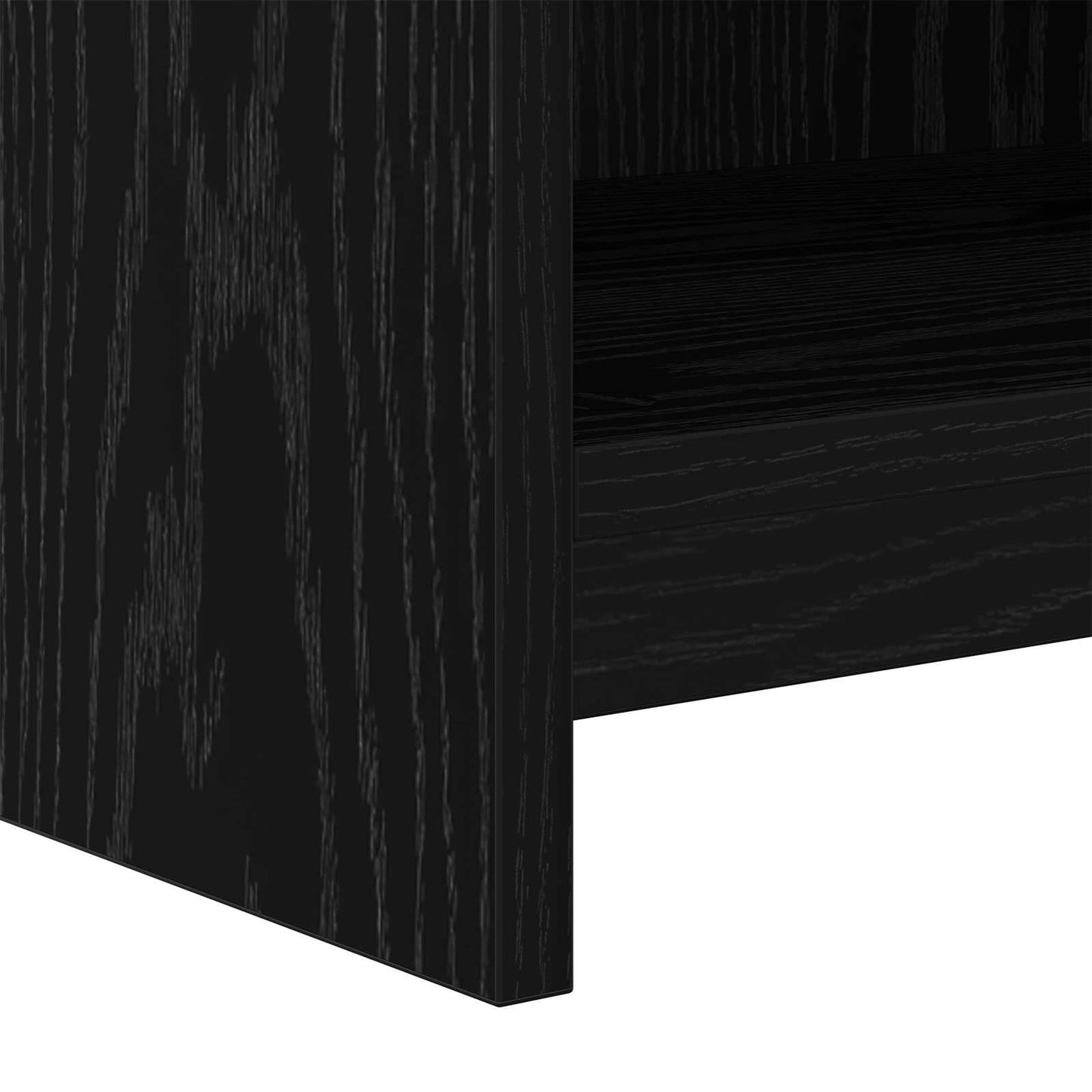 Sko skab med opbevaring Sort eg 48 x 36 x 92 cm Konstrueret træ