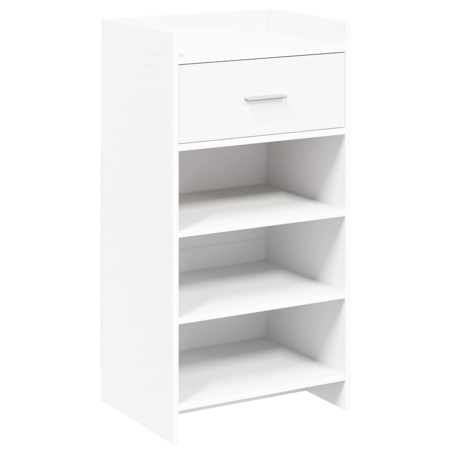 Sko skab med skuffe Hvid 48 x 36 x 92 cm Konstrueret træ