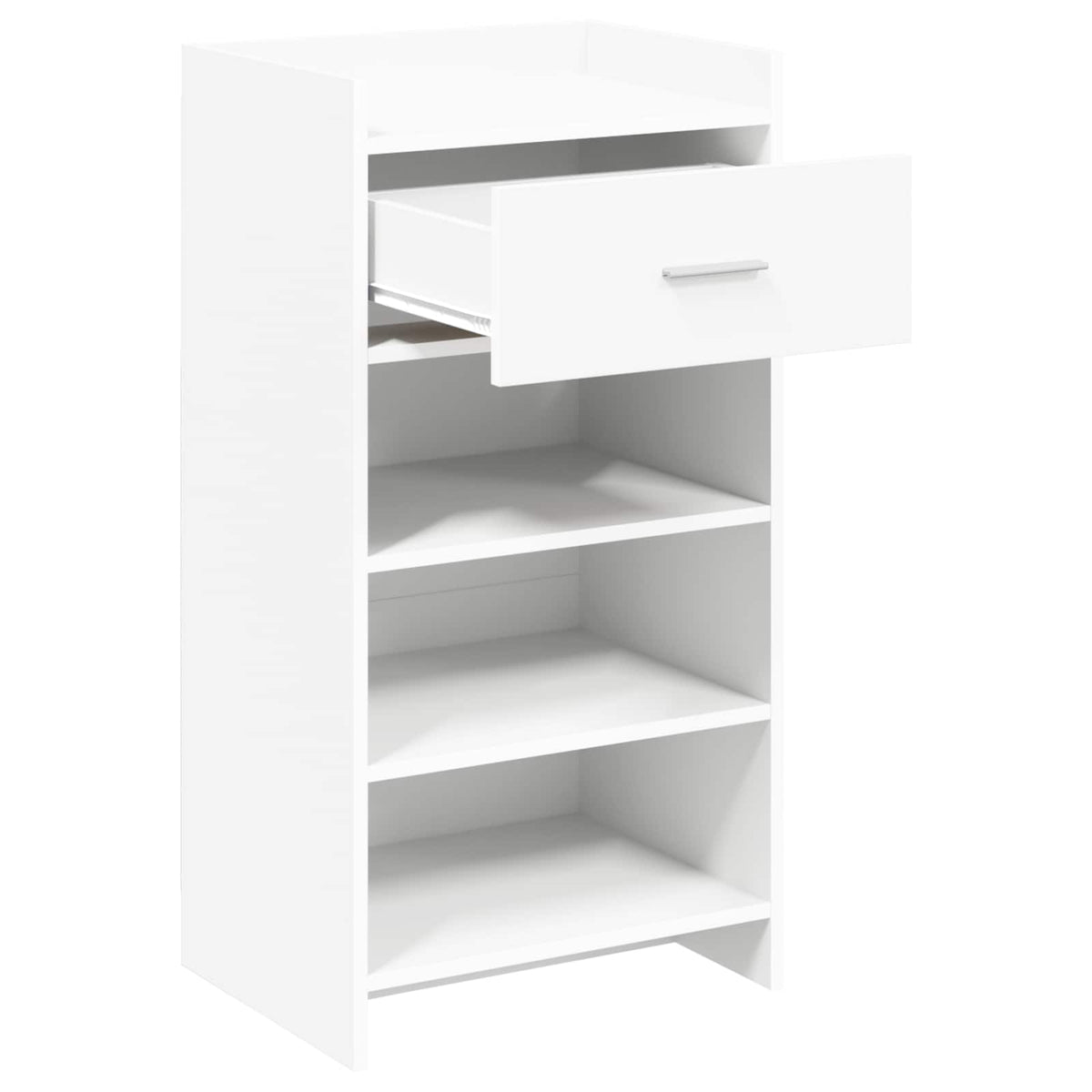 Sko skab med skuffe Hvid 48 x 36 x 92 cm Konstrueret træ