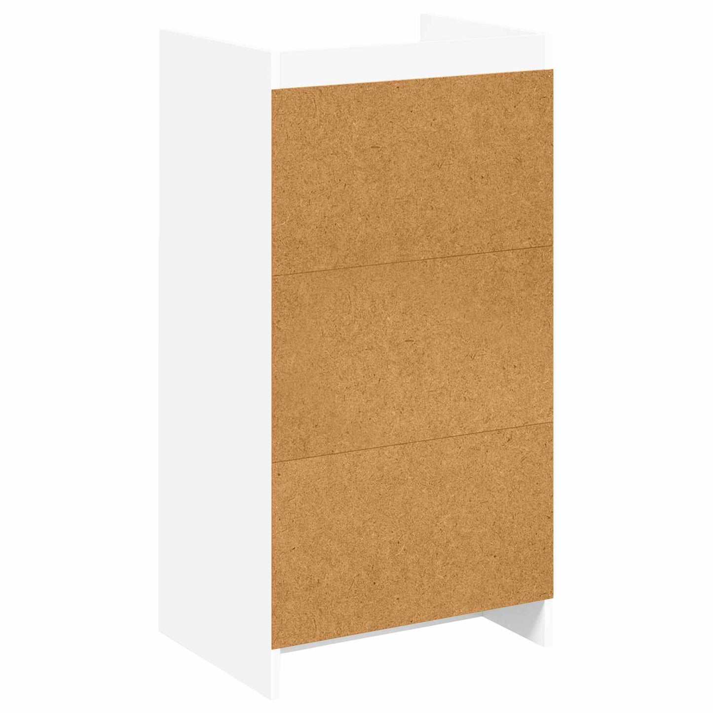 Sko skab med skuffe Hvid 48 x 36 x 92 cm Konstrueret træ