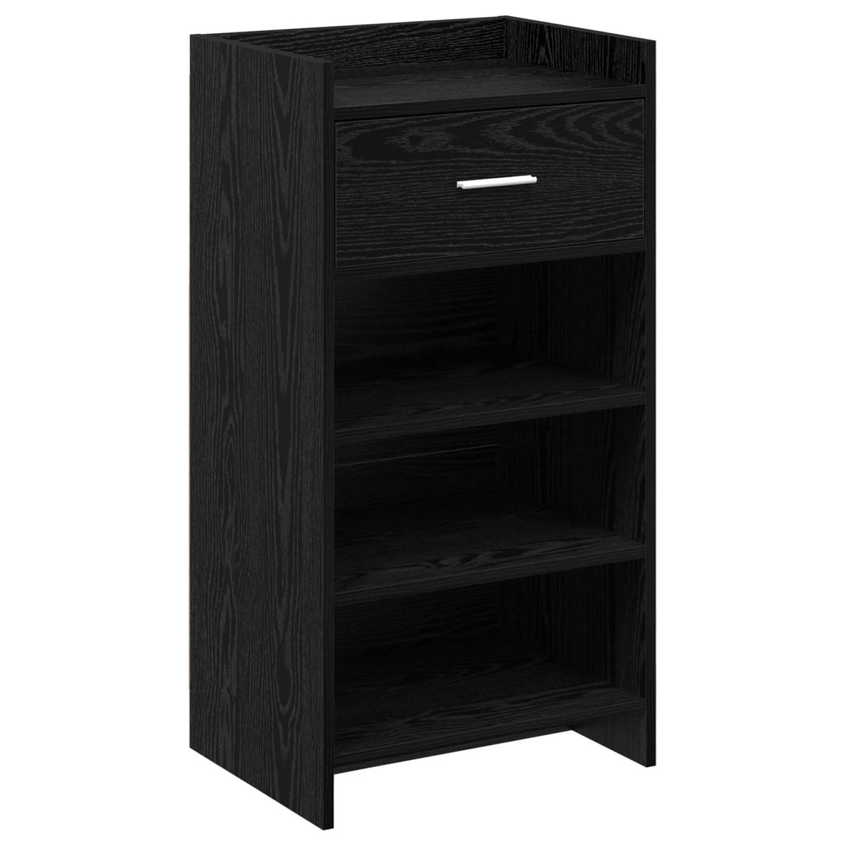 Sko skab med skuffe Sort eg 48 x 36 x 92 cm Konstrueret træ