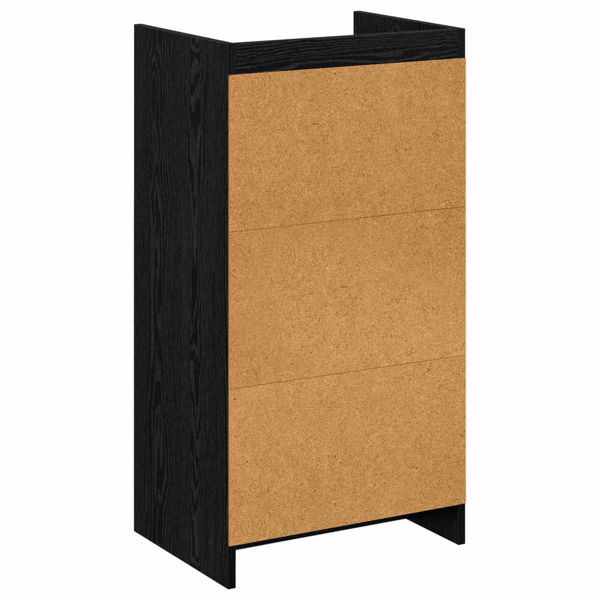 Sko skab med skuffe Sort eg 48 x 36 x 92 cm Konstrueret træ