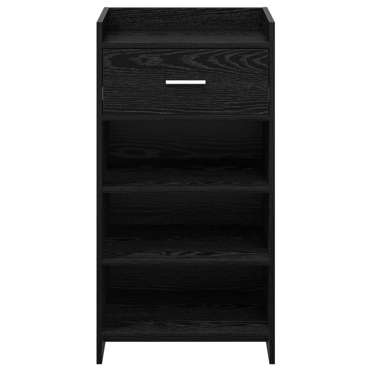 Sko skab med skuffe Sort eg 48 x 36 x 92 cm Konstrueret træ