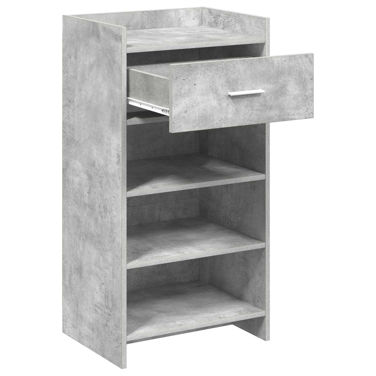 Sko skab med skuffe Betongrå 48 x 36 x 92 cm Konstrueret træ