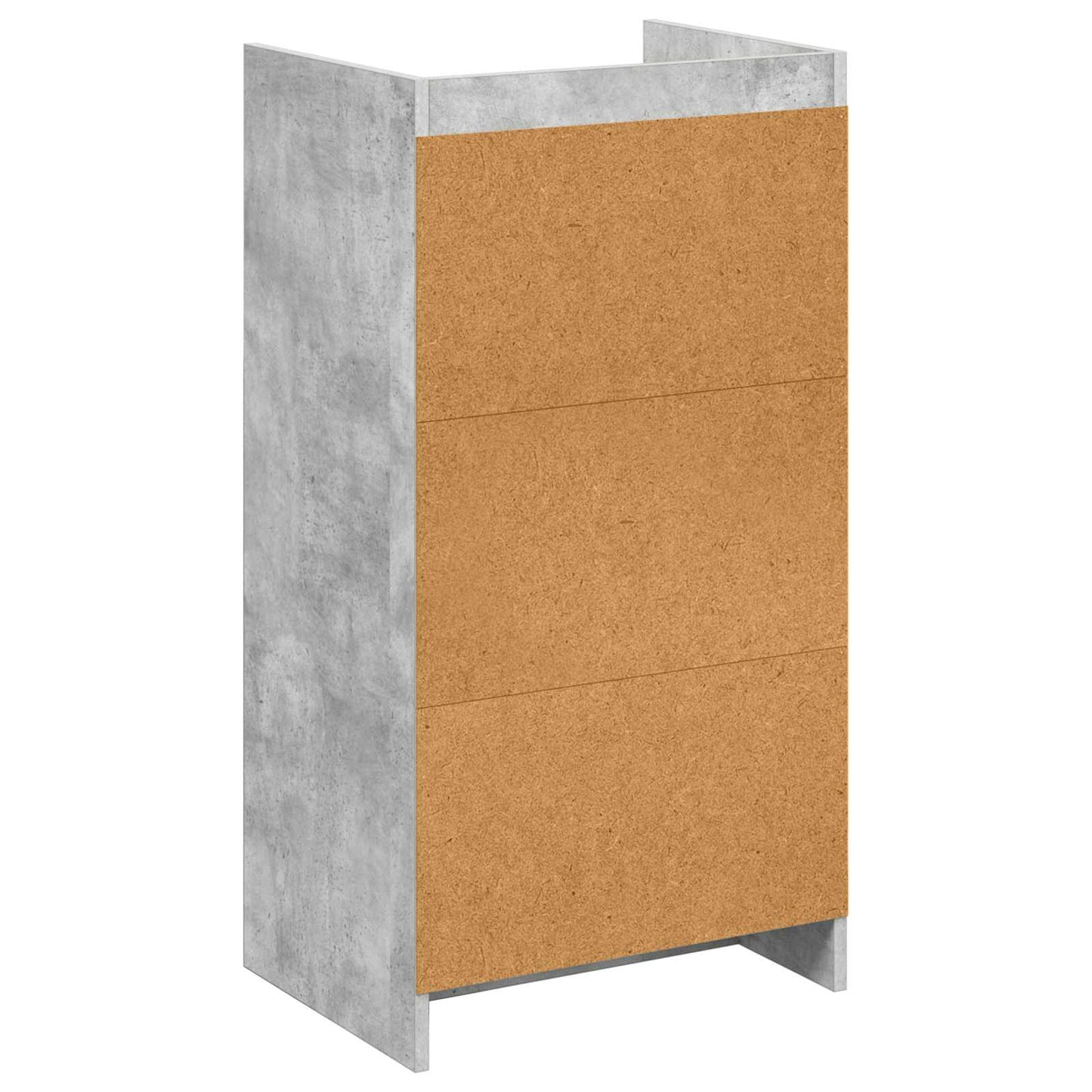 Sko skab med skuffe Betongrå 48 x 36 x 92 cm Konstrueret træ