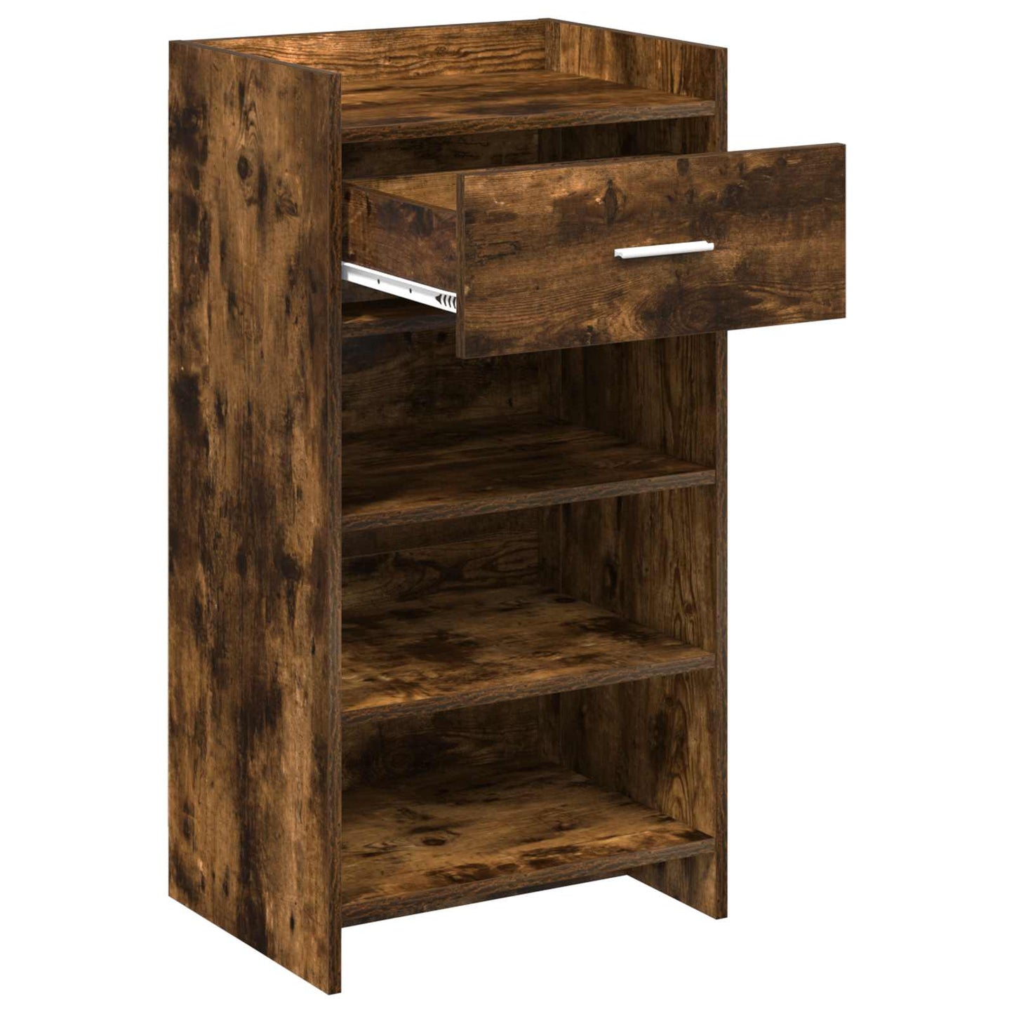 Sko skab med skuffe Røget eg 48 x 36 x 92 cm Konstrueret træ