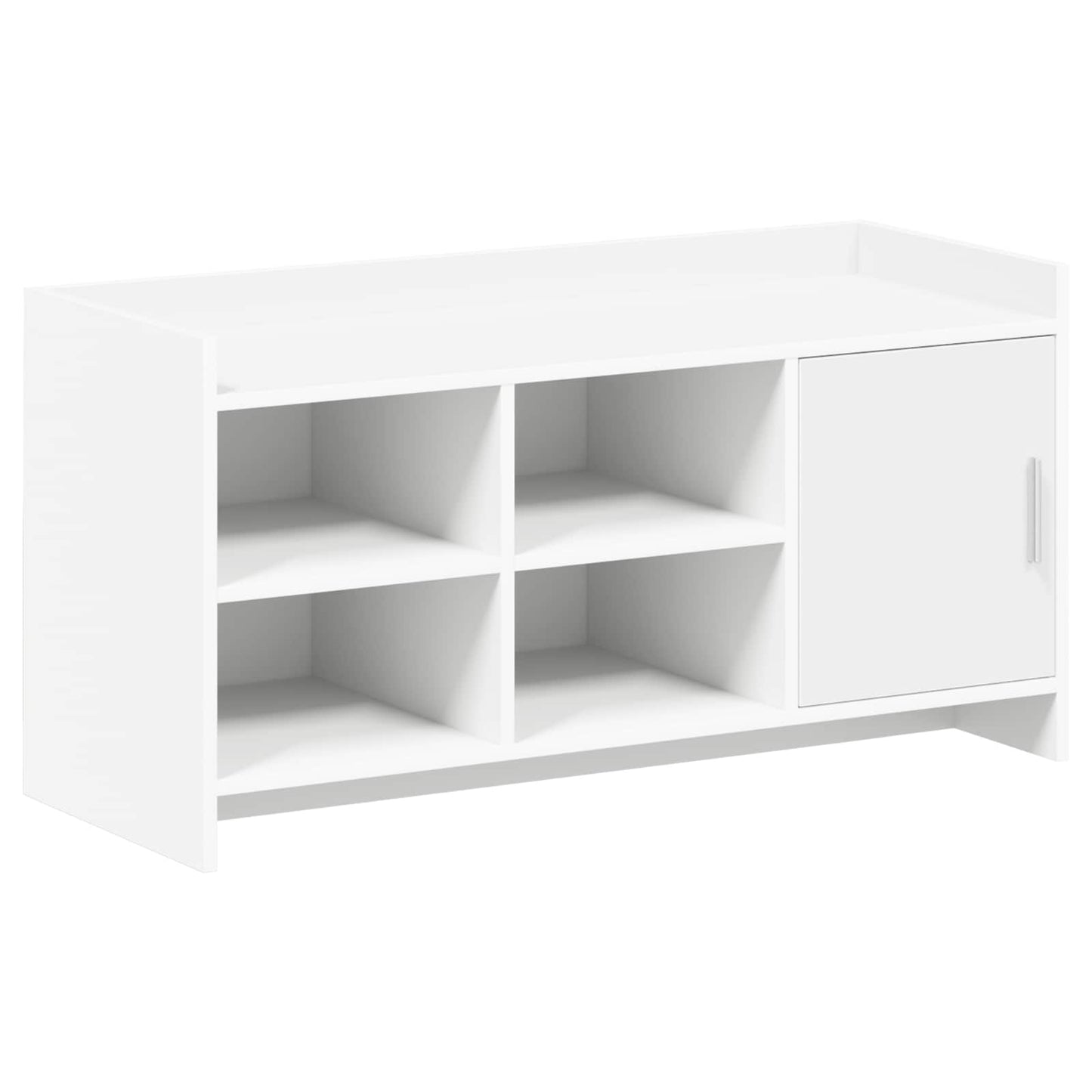 Sko skab med opbevaring Hvid 100 x 39,5 x 51 cm Konstrueret træ