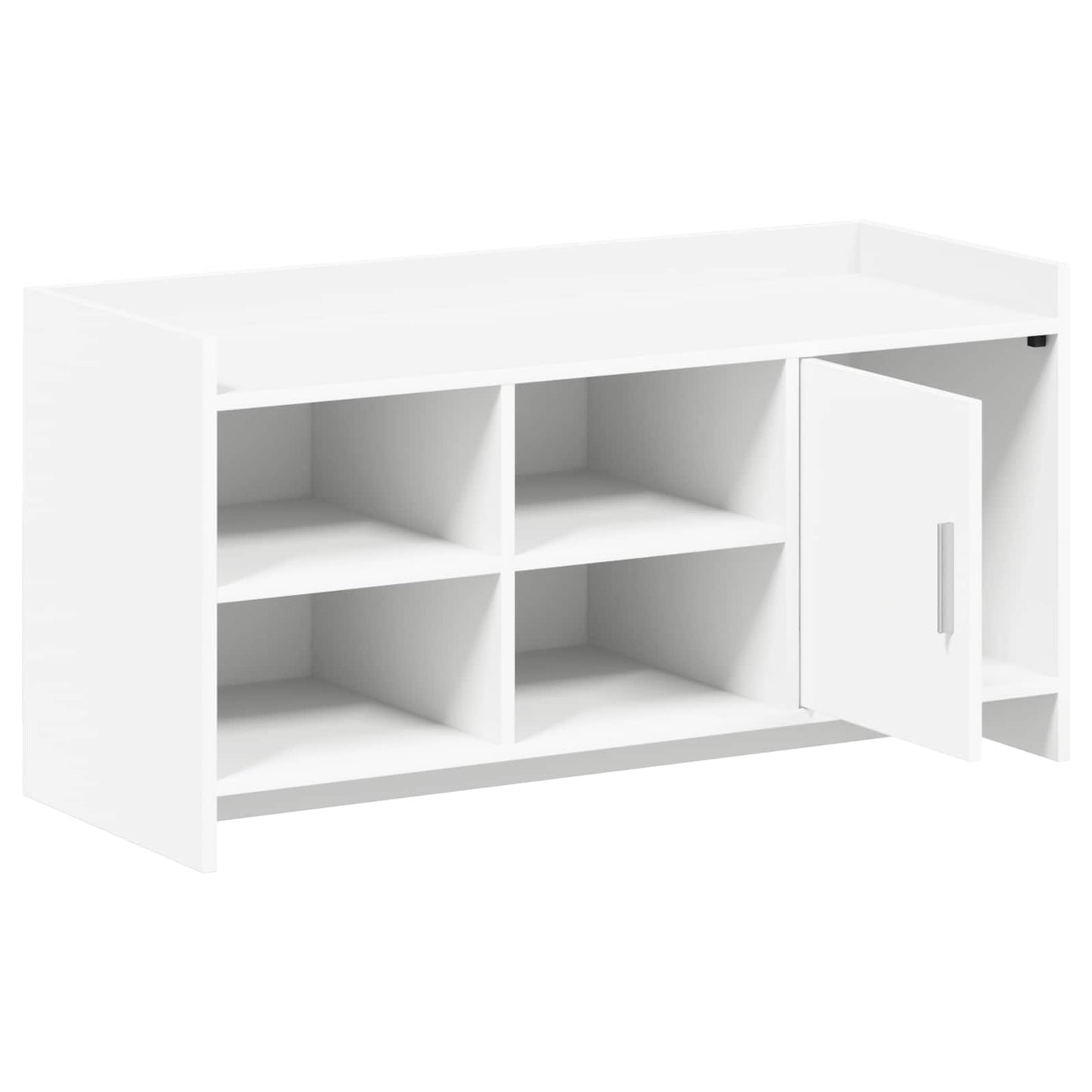 Sko skab med opbevaring Hvid 100 x 39,5 x 51 cm Konstrueret træ