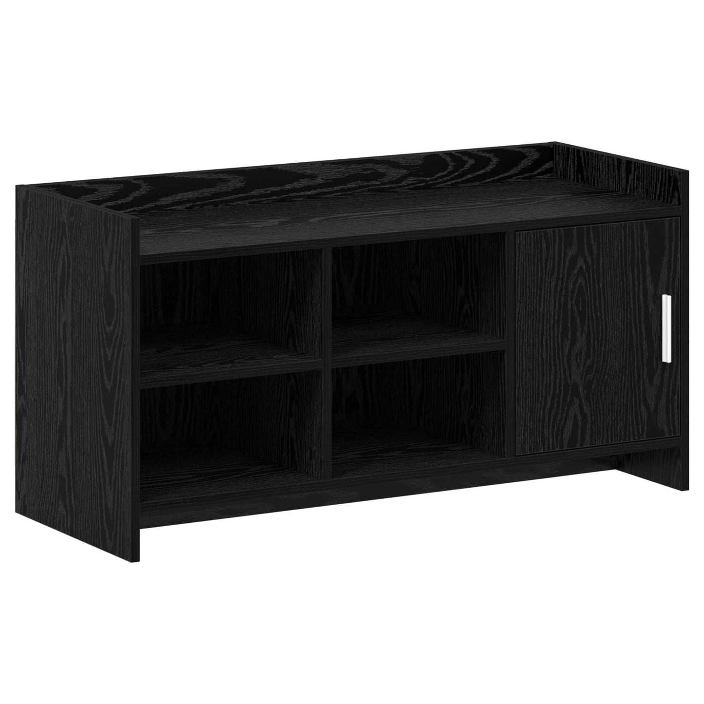 Sko skab med dør Sort eg 100 x 39,5 x 51 cm Konstrueret træ