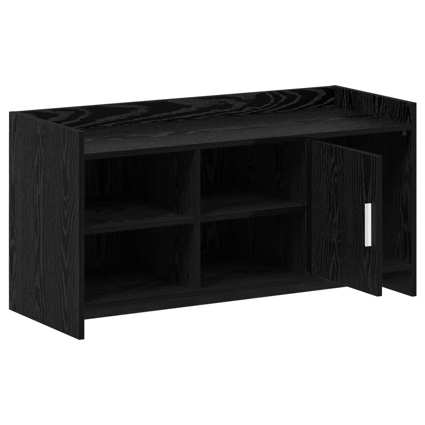 Sko skab med dør Sort eg 100 x 39,5 x 51 cm Konstrueret træ