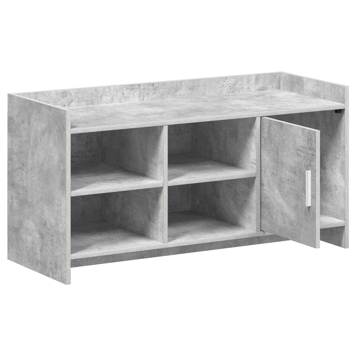 Sko skab med dør Betongrå 100 x 39,5 x 51 cm Konstrueret træ
