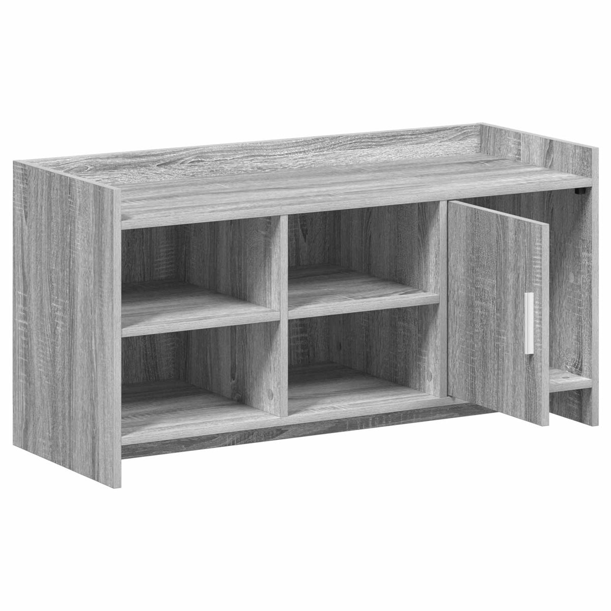 Sko skab med dør Grå Sonoma 100 x 39,5 x 51 cm Konstrueret træ