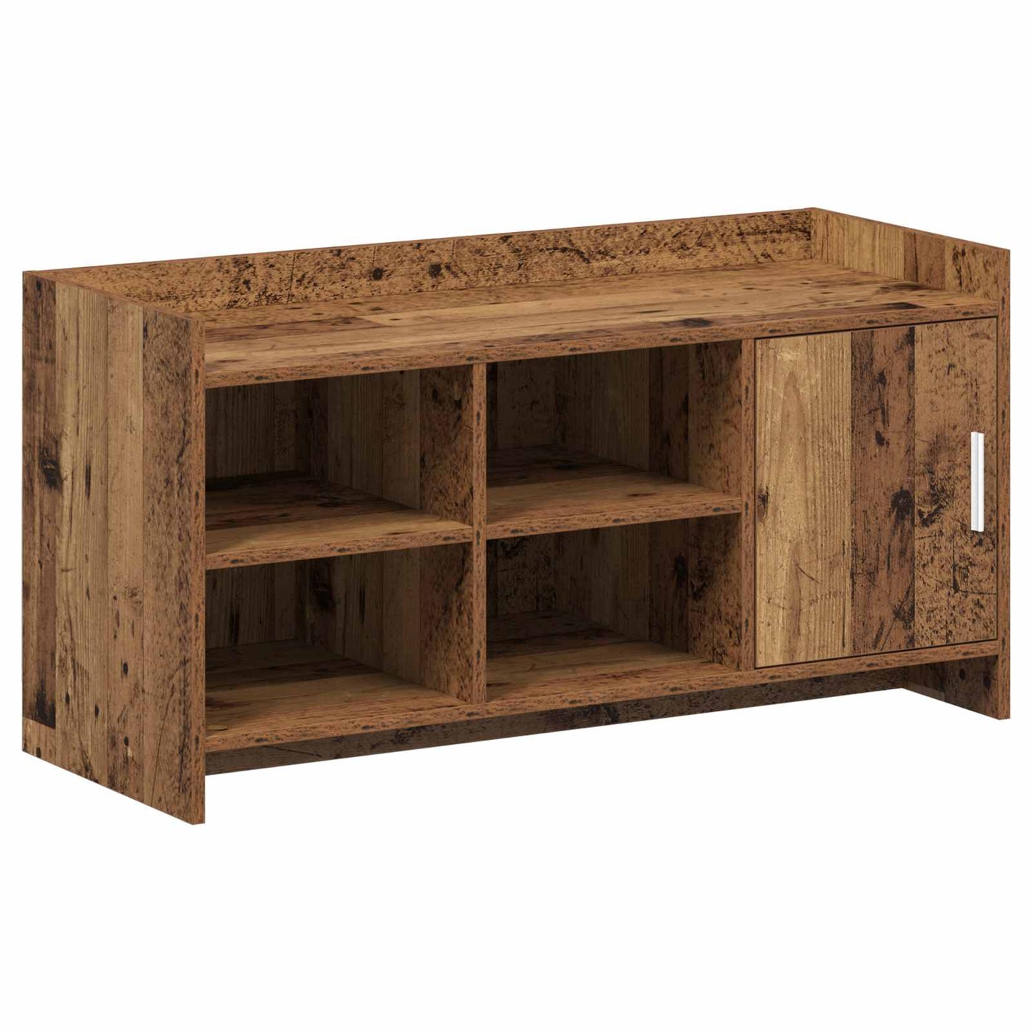 Sko skab med dør Gammelt træ 100 x 39,5 x 51 cm Konstrueret træ