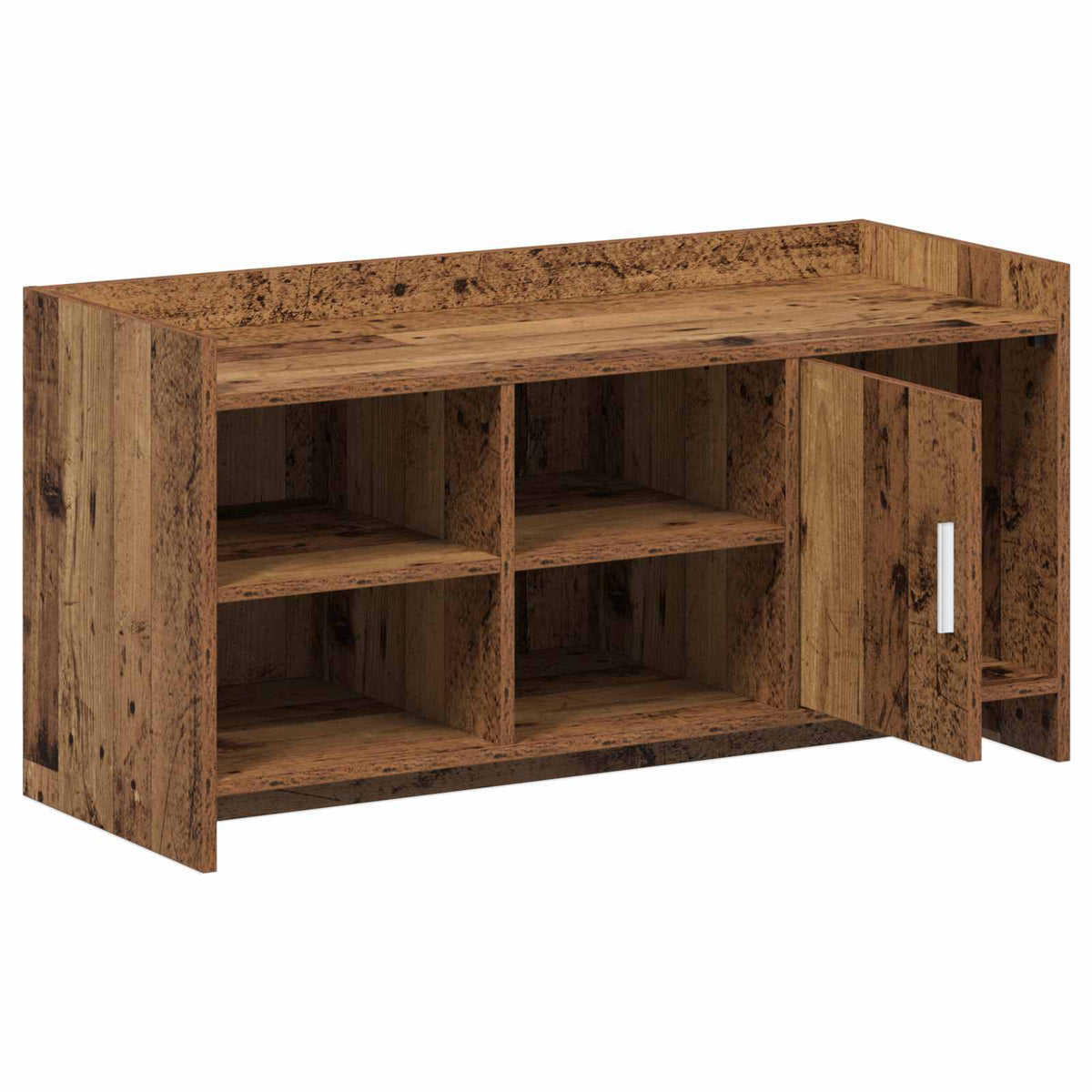 Sko skab med dør Gammelt træ 100 x 39,5 x 51 cm Konstrueret træ