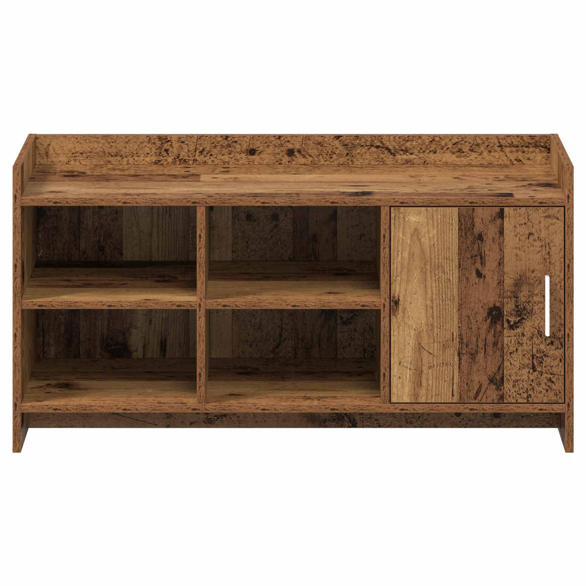 Sko skab med dør Gammelt træ 100 x 39,5 x 51 cm Konstrueret træ
