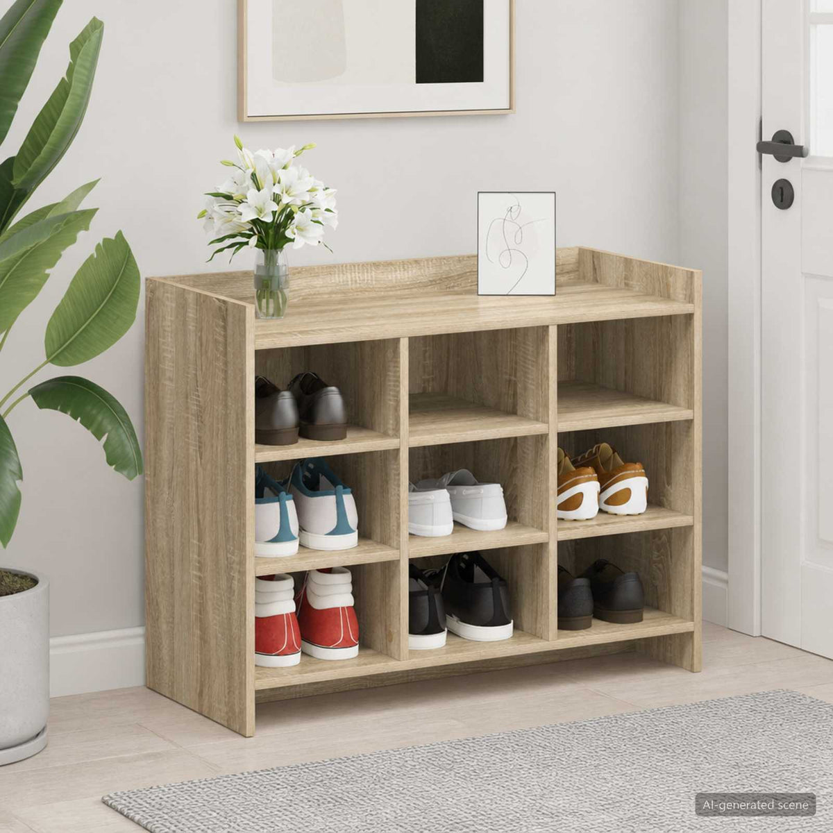 Sko skab Sonoma-eg 85 x 39,5 x 70 cm Konstrueret træ