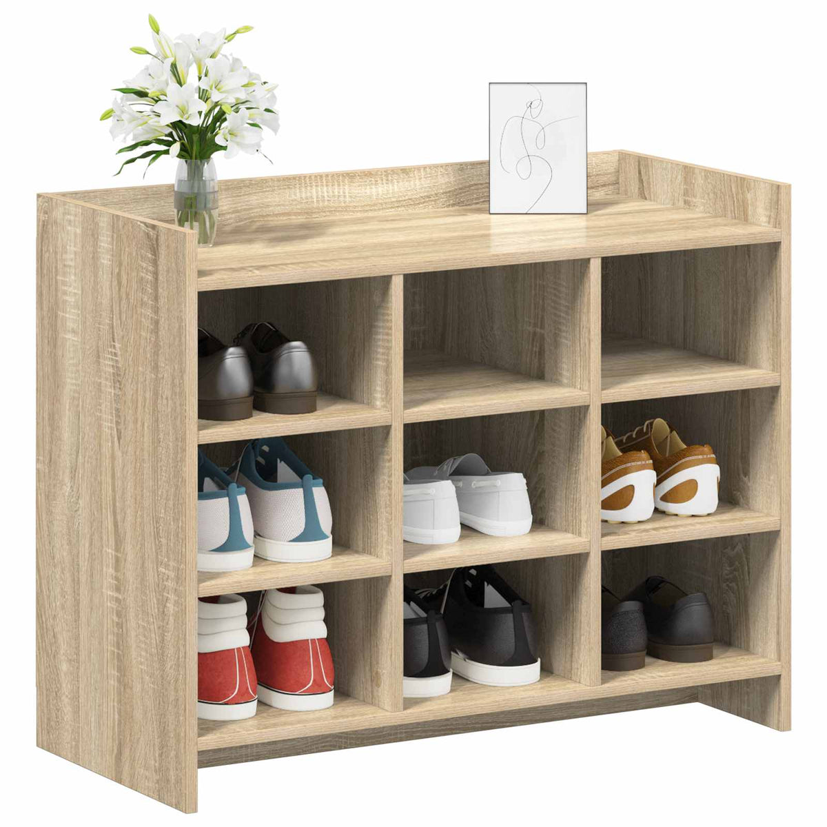 Sko skab Sonoma-eg 85 x 39,5 x 70 cm Konstrueret træ