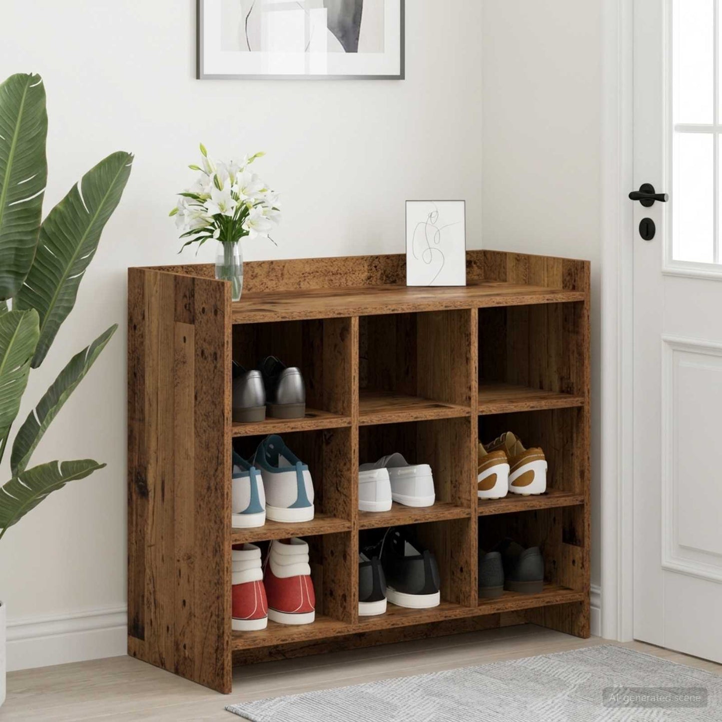 Sko skab Gammelt træ 85 x 39,5 x 70 cm Konstrueret træ