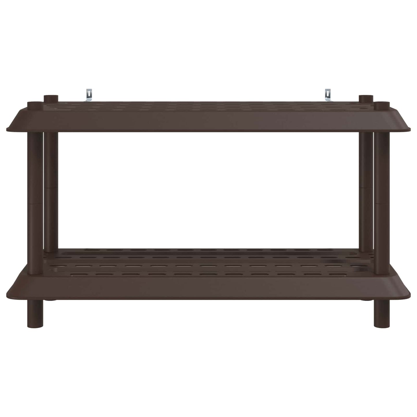 Reol 2 niveauer 100 x 40 x 55,5 cm PP Brun