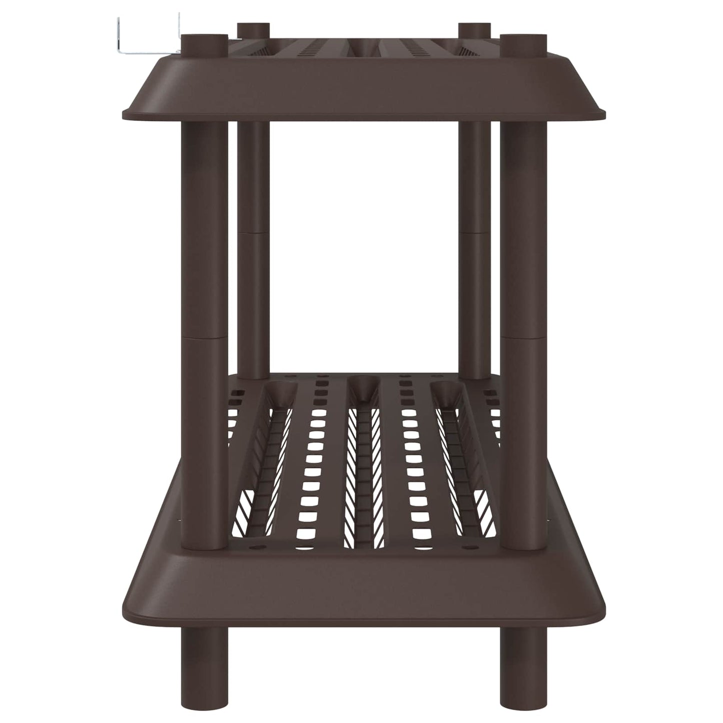 Reol 2 niveauer 100 x 40 x 55,5 cm PP Brun