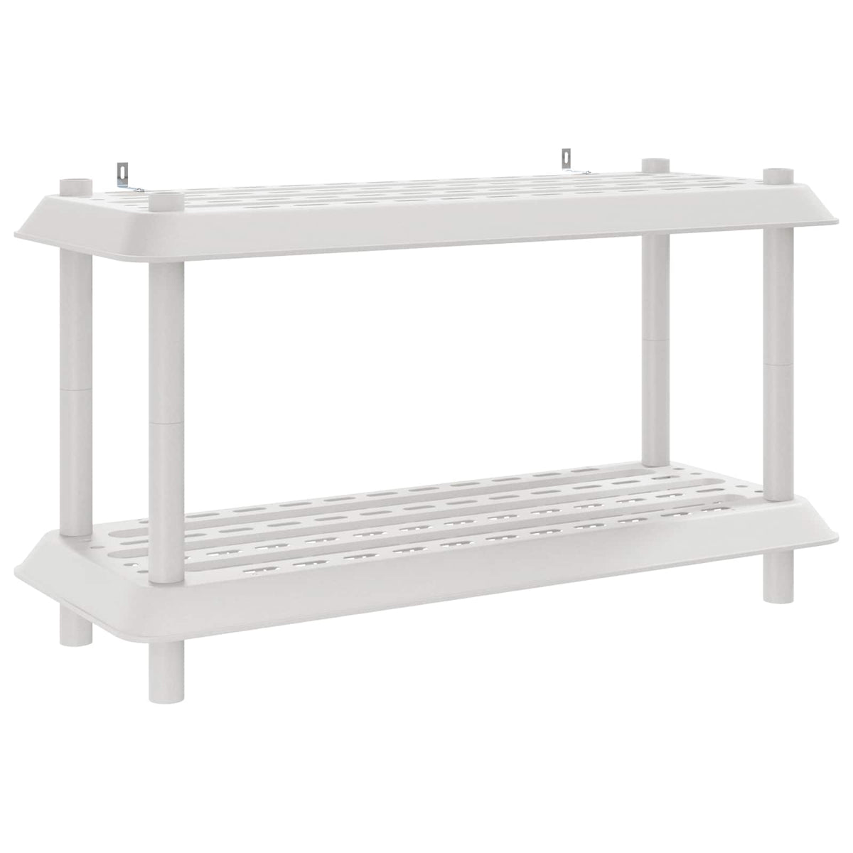 Reol 2 niveauer 100 x 40 x 55,5 cm PP Hvid