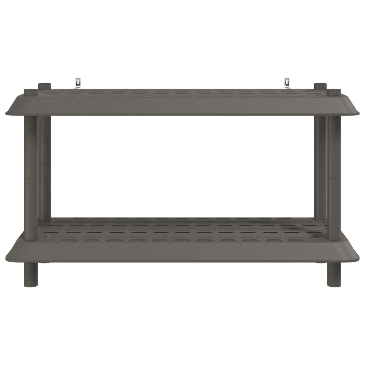 Reol 2 niveauer 100 x 40 x 55,5 cm PP Lysegrå