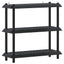 Reol 3 niveauer 100 x 40 x 96 cm PP Antracit