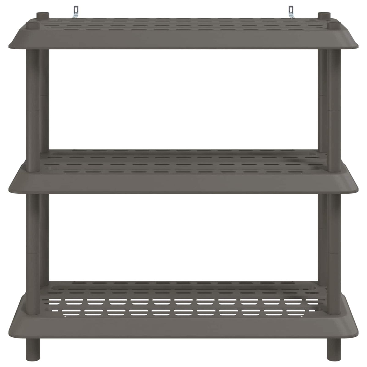 Reol 3 niveauer 100 x 40 x 96 cm PP Lysegrå