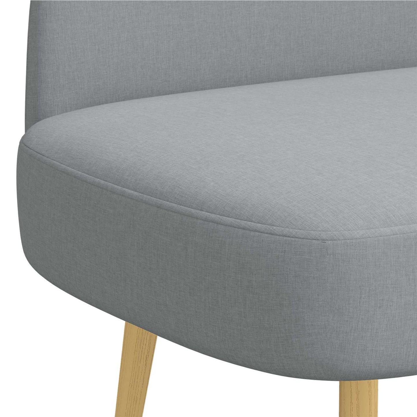 Polstret bænk med ryg Lysegrå 110 x 60 x 76 cm Polyester