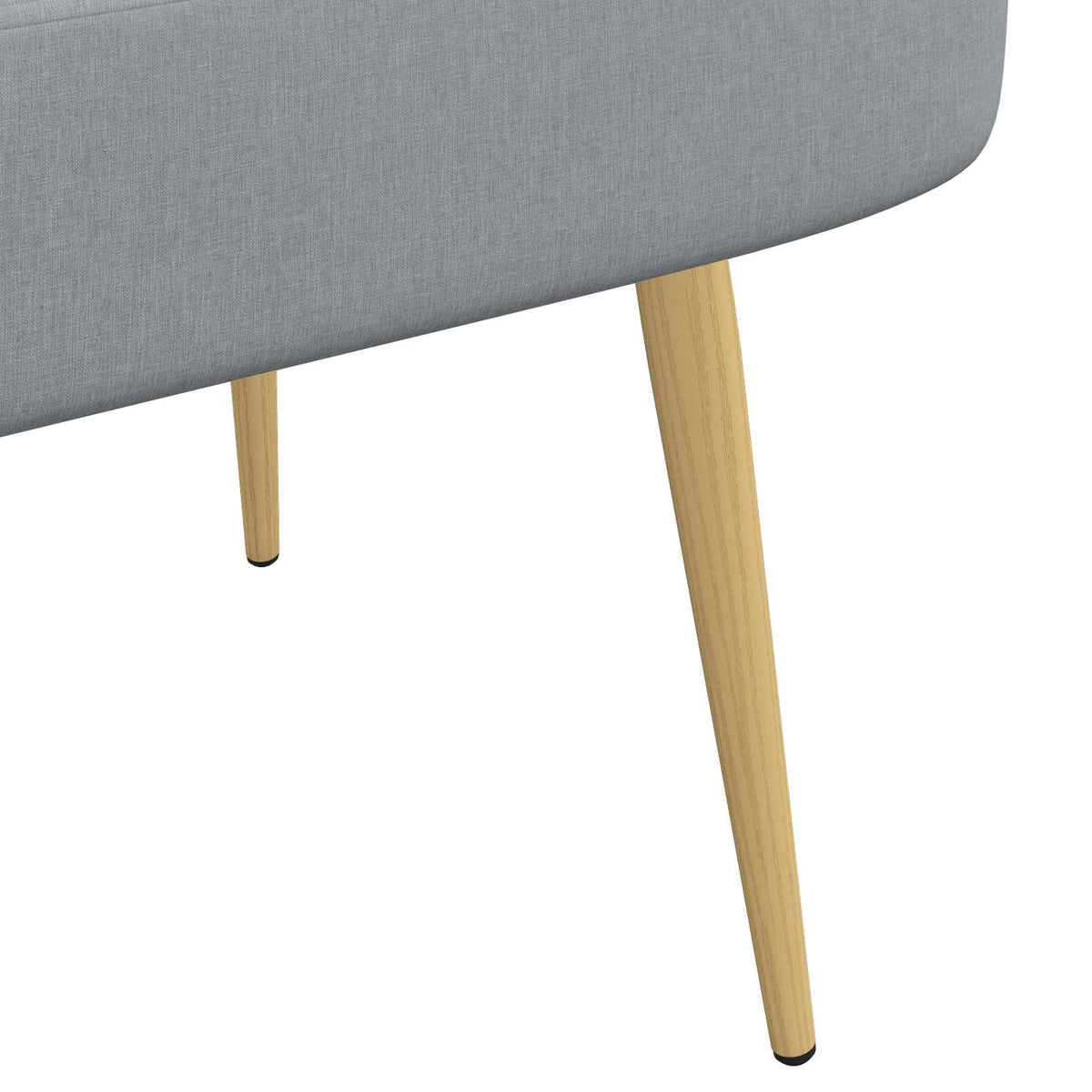 Polstret bænk med ryg Lysegrå 110 x 60 x 76 cm Polyester