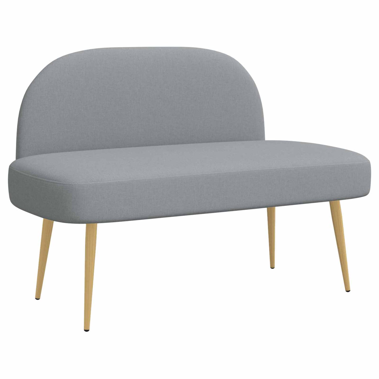 Polstret bænk med ryg Lysegrå 110 x 60 x 76 cm Polyester