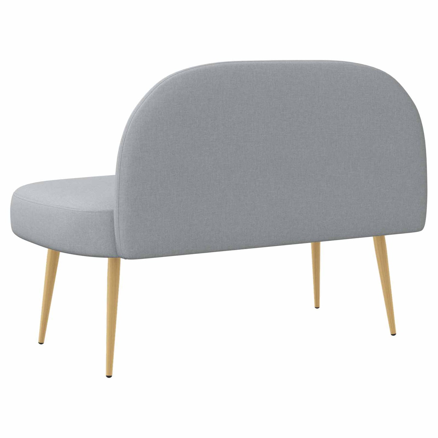 Polstret bænk med ryg Lysegrå 110 x 60 x 76 cm Polyester