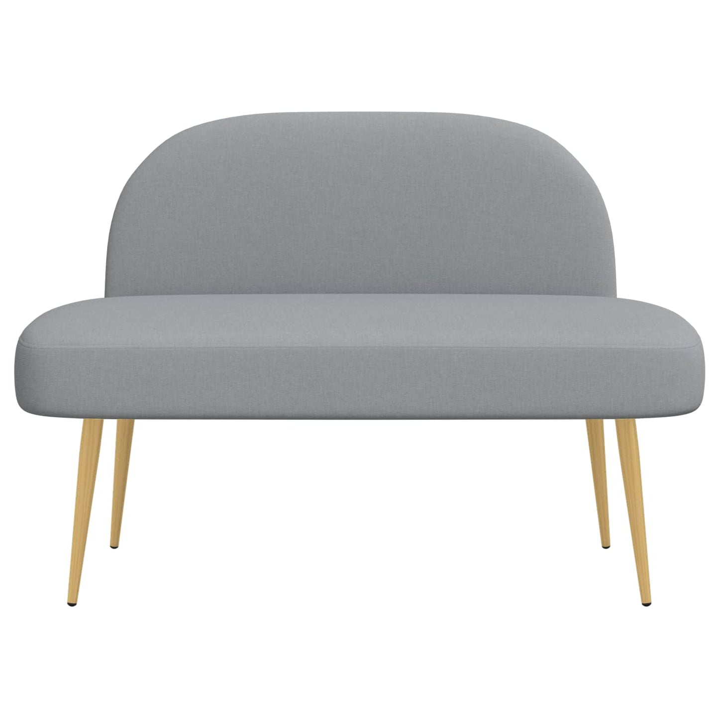 Polstret bænk med ryg Lysegrå 110 x 60 x 76 cm Polyester