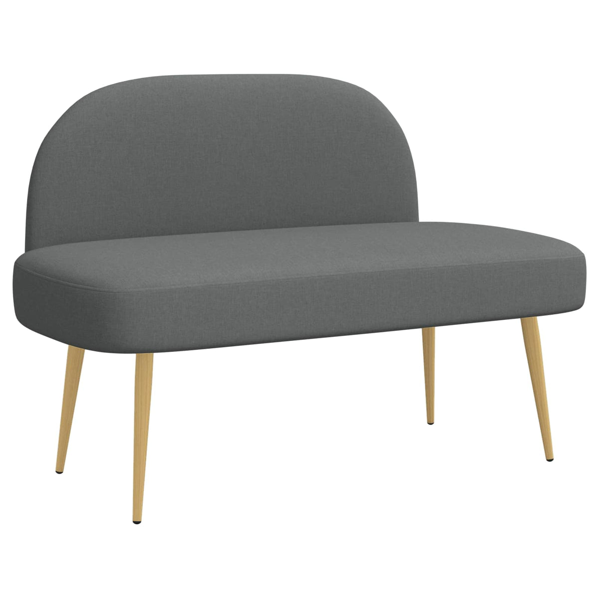 Polstret bænk med ryg Mørkegrå 110 x 60 x 76 cm