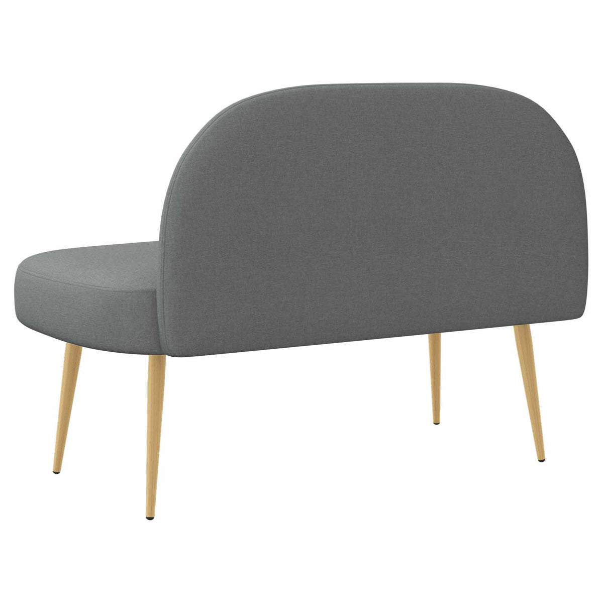 Polstret bænk med ryg Mørkegrå 110 x 60 x 76 cm