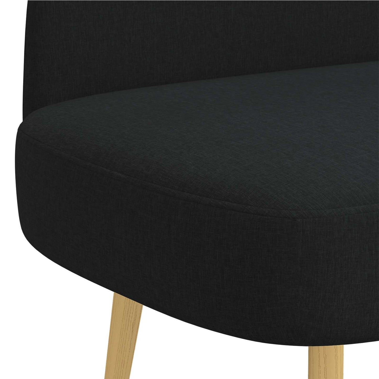 Polstret bænk med ryg Sort 110 x 60 x 76 cm