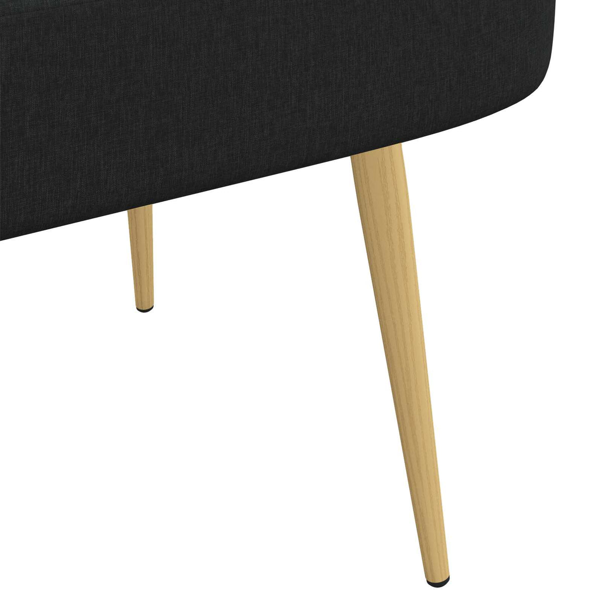 Polstret bænk med ryg Sort 110 x 60 x 76 cm