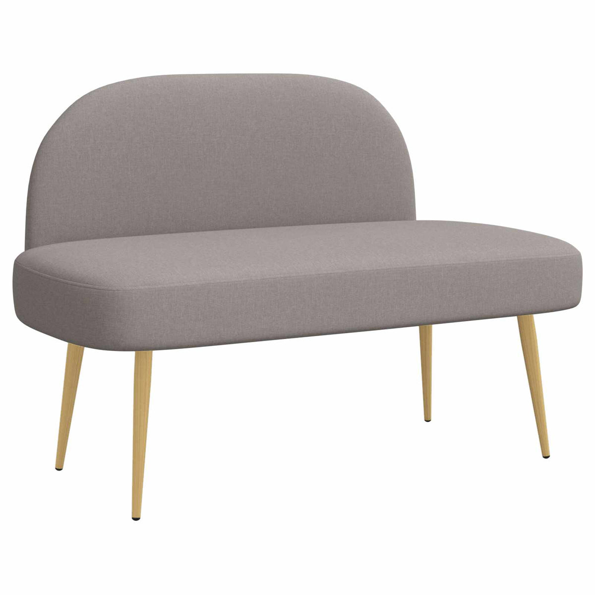 Polstret bænk med ryg Gråbrun 110 x 60 x 76 cm