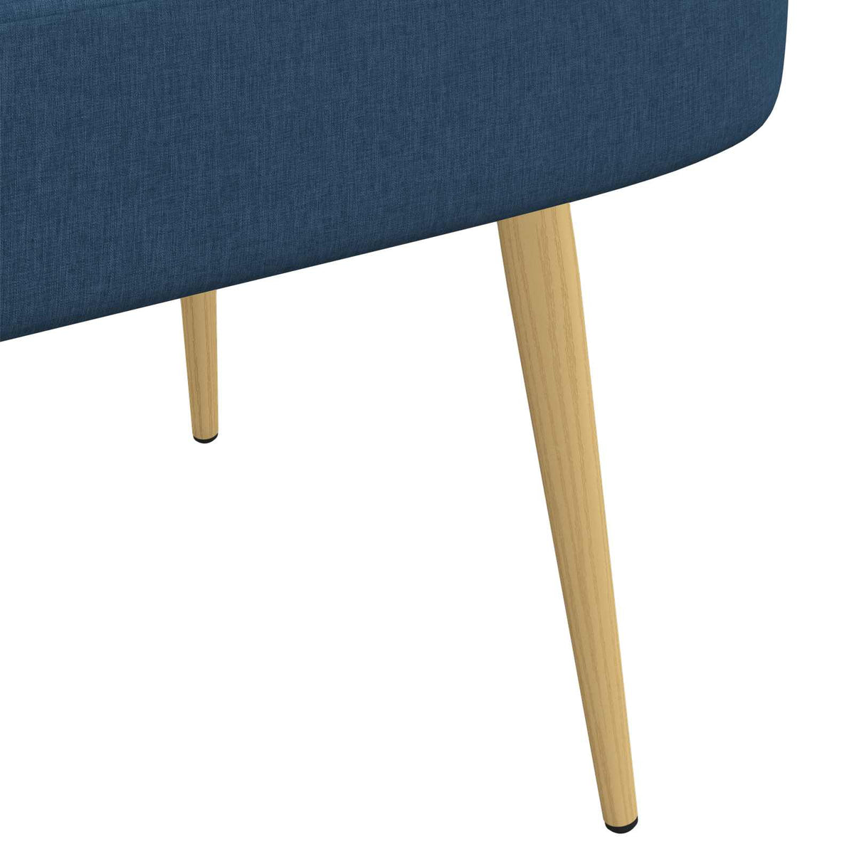 Polstret bænk med ryg Blå 110 x 60 x 76 cm