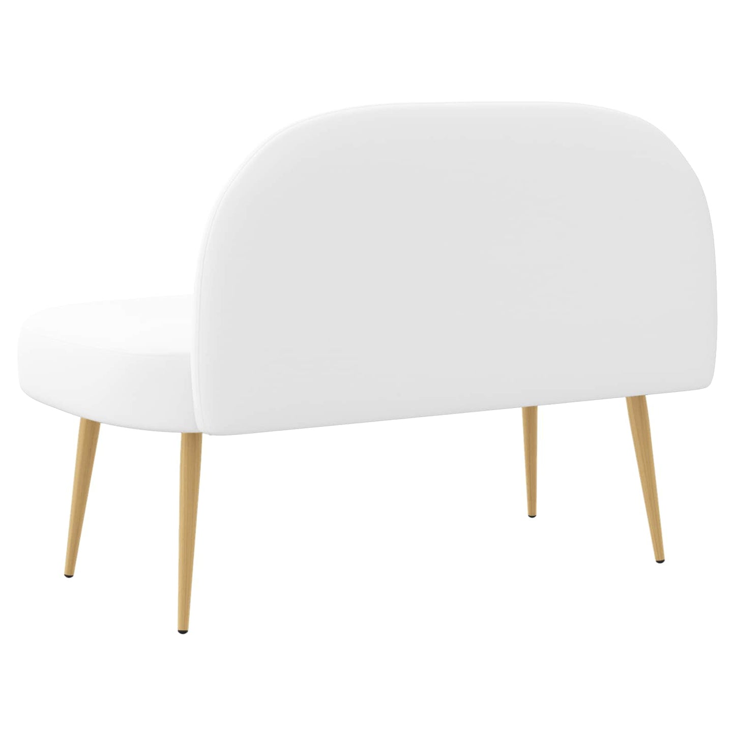 Polstret bænk med ryg Hvid 110 x 60 x 76 cm