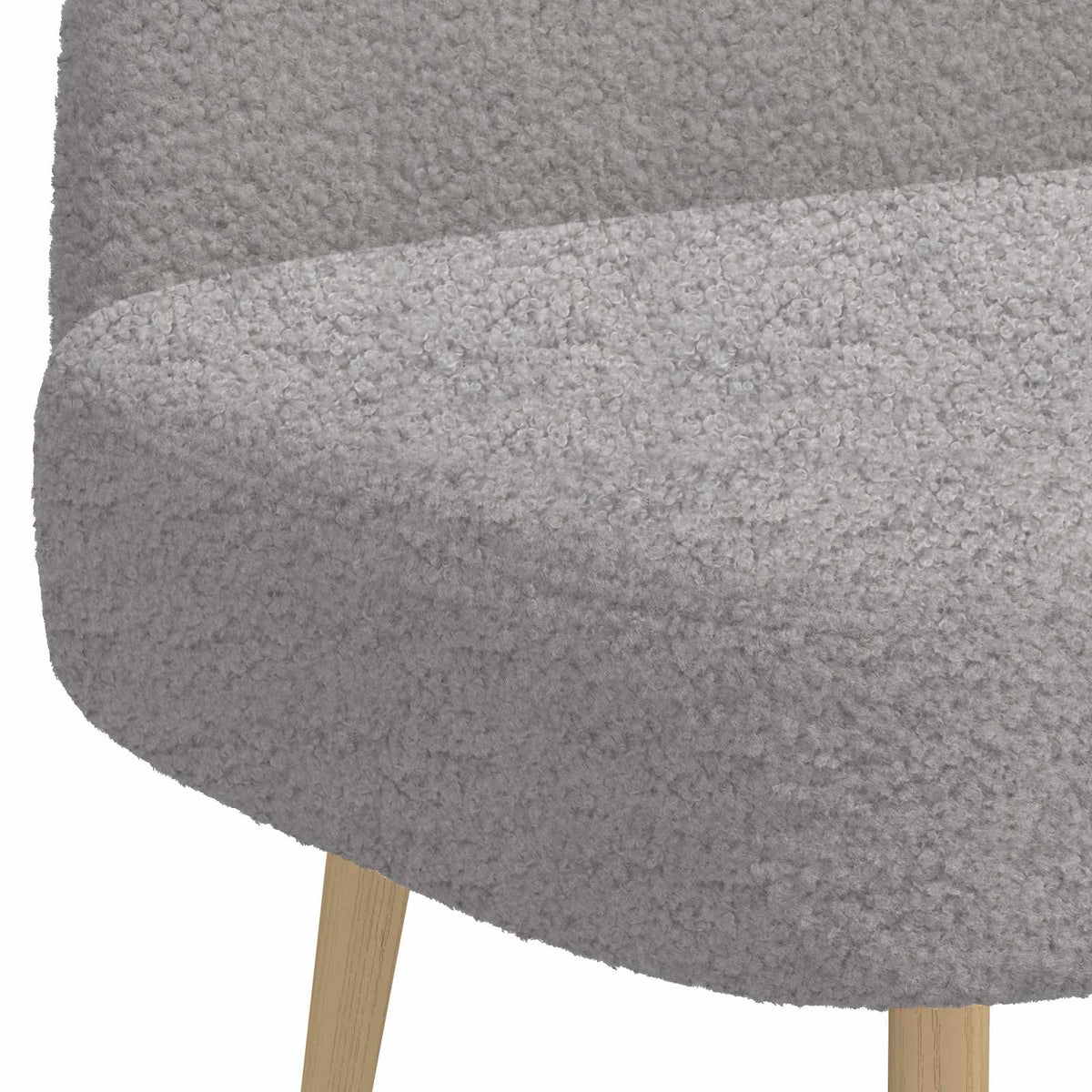 Polstret bænk med ryg Lysegrå 110 x 60 x 76 cm Bouclé