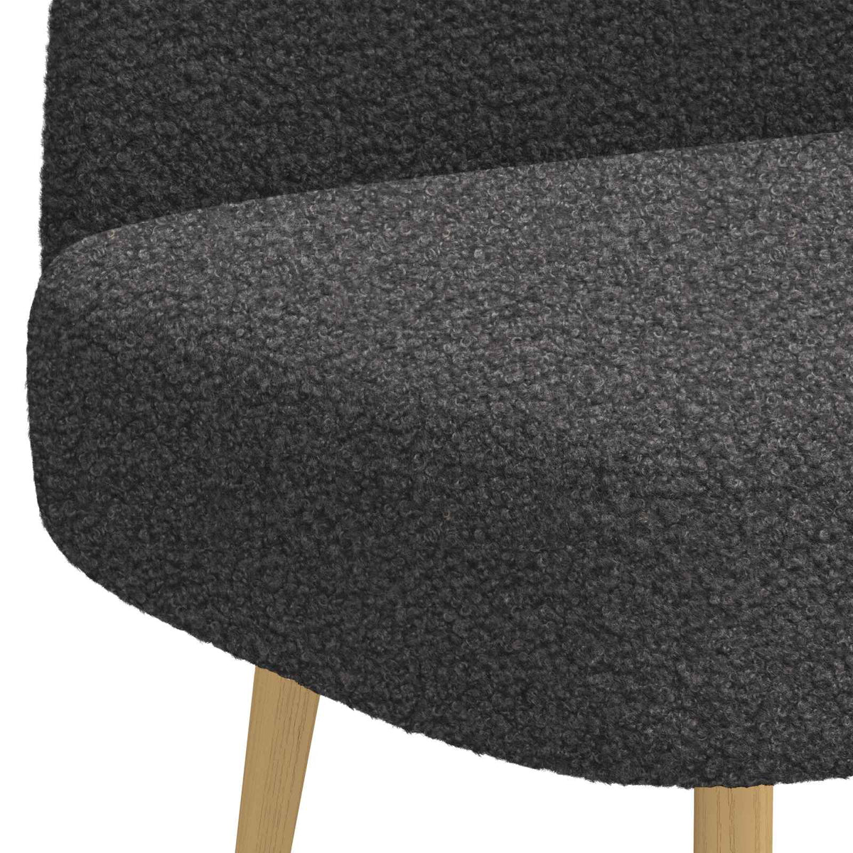 Polstret bænk med ryg Mørkegrå 110 x 60 x 76 cm Bouclé