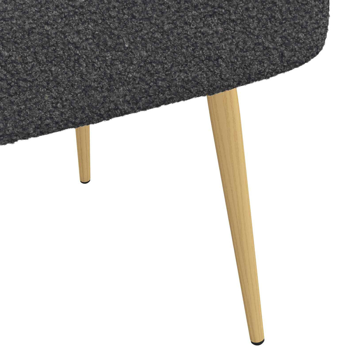 Polstret bænk med ryg Mørkegrå 110 x 60 x 76 cm Bouclé