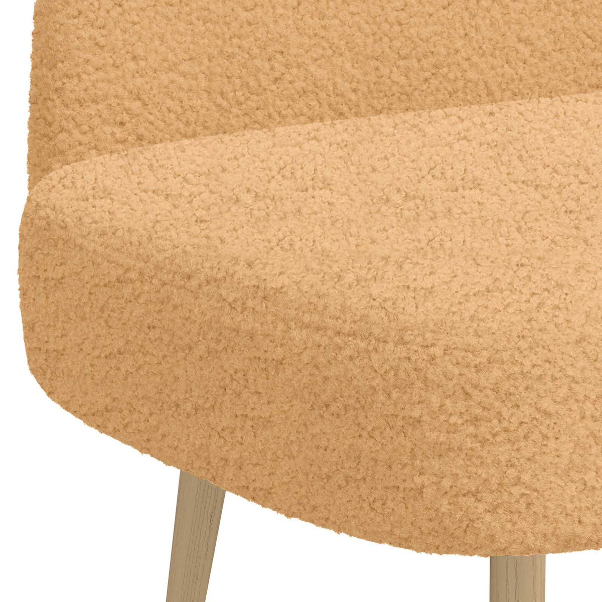 Polstret bænk med ryg Beige 110 x 60 x 76 cm Bouclé